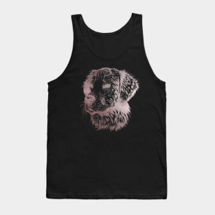 Rose Gold Foil Dog Portrait Tank Top